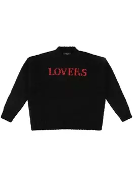 AMIRI шерстяной джемпер Lovers, черный