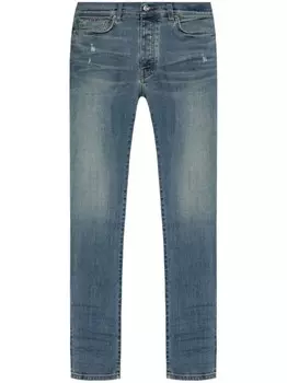 AMIRI стек узких джинсов с низкой посадкой, синий