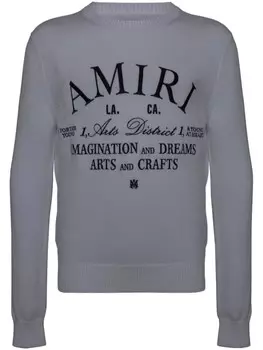 AMIRI свитер с тисненым логотипом, белый