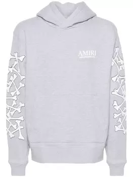 AMIRI толстовка Bones Stacked из лиоцелла, серый