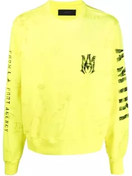 AMIRI толстовка с логотипом, желтый