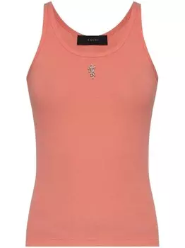 AMIRI топ из ребристого трикотажа, розовый