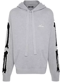 AMIRI трикотажная толстовка с капюшоном и вышитым логотипом, серый
