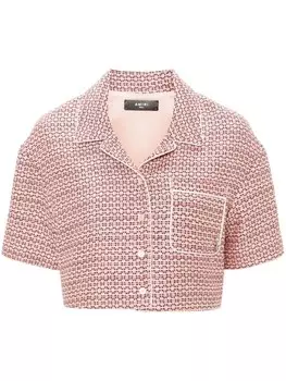 AMIRI укороченная рубашка из букле, розовый
