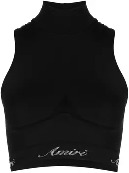 AMIRI укороченный топ с логотипом, черный