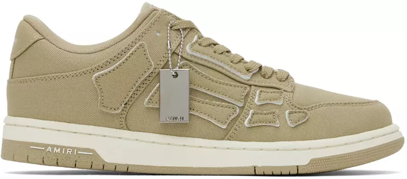 AMIRI Зеленые кроссовки из плотной ткани с однотонным верхом