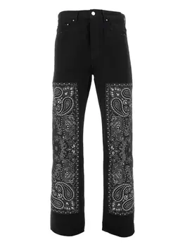 AMIRI жаккардовые джинсы, черный