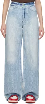 AMIRI Жаккардовые джинсы цвета индиго