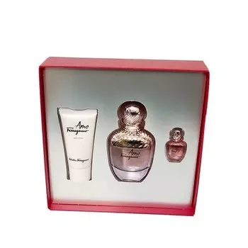 AMO Ferragamo женский подарочный набор из трех предметов, 3,4 унции, EDP спрей