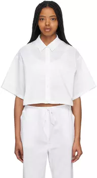 AMOMENTO Белая укороченная рубашка