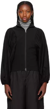 AMOMENTO Черная блузка со вставками