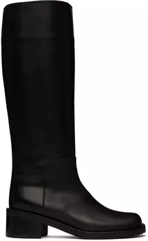 AMOMENTO Черные длинные сапоги