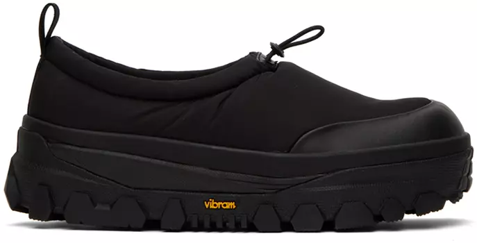 AMOMENTO Черные мягкие тапочки на платформе