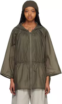 AMOMENTO Хаки Пальто с капюшоном