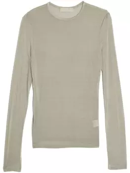 Amomento полупрозрачная футболка с длинными рукавами, серый