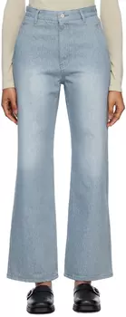 AMOMENTO Синие расклешенные джинсы