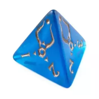 Амонхет Промо д4 - Синий с золотом (25), MTG - Spindown d20 Life Counters