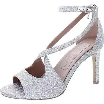 Amor 2 женские кожаные туфли на каблуке Slingback Naturalizer, серебряный