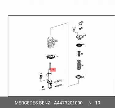 Амортизатор передний левый/spring strut A4473201000 MERCEDES-BENZ