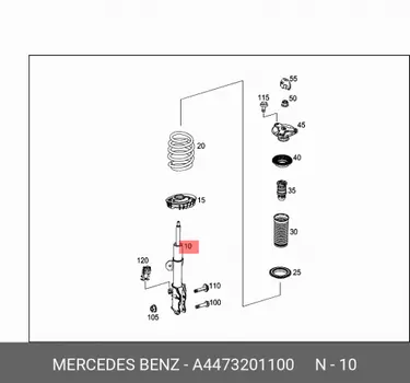 Амортизатор передний правый/spring strut A4473201100 MERCEDES-BENZ