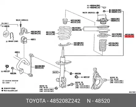 Амортизатор подвески 485208Z242 TOYOTA LEXUS