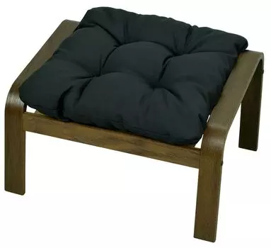 АМПО ИКЕА ПОЭНГ ПЕЛЛО Подушка обивочная на подножку кресла Подушка ИКЕА 10 см AMPO, черный