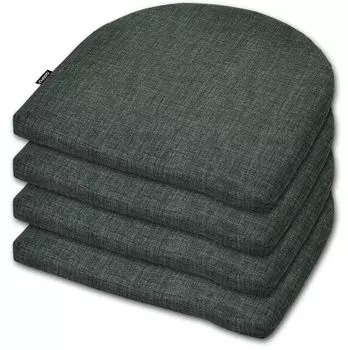 АМПО Набор декоративных подушек-сидений на стул 4 шт AMPO, серый