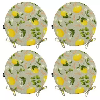 AMPO Подушка для сиденья, подушка для стула, подушка, подушка, подушка для сиденья, круглая подушка, 4 шт.