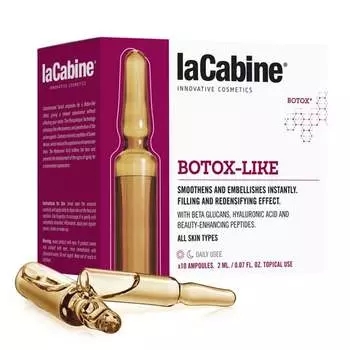 Ампулы для мгновенного разглаживания лица, 10x2 мл La Cabine, Botox-Like