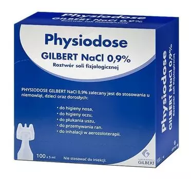 Ампулы с раствором для ингаляций Gilbert NaCl 0,9% Pyn w Ampukach, 100 шт