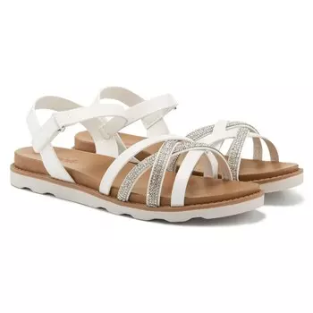 Амулет сандалии маленький/большой ребенок Jellypop, белый