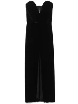 Ana Radu бархатное платье макси, черный