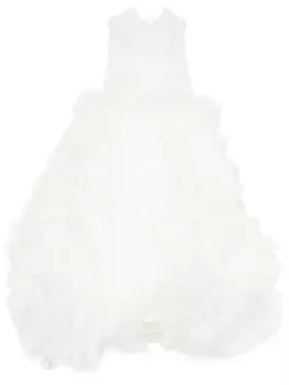 Ana Radu платье из тюля со сборками, белый