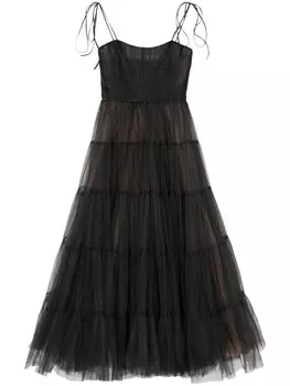 Ana Radu платье макси из тюля, черный