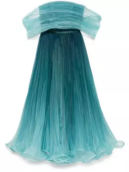 Ana Radu платье макси с эффектом градиента, синий