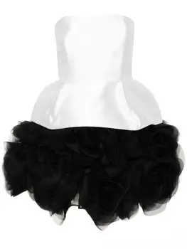 Ana Radu платье мини с аппликацией, белый