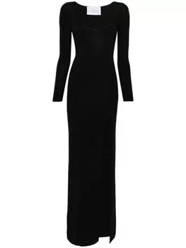 Ana Radu трикотажное платье с длинными рукавами, черный
