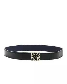 Анаграммный пояс Loewe, черный/темно-синий/золотой