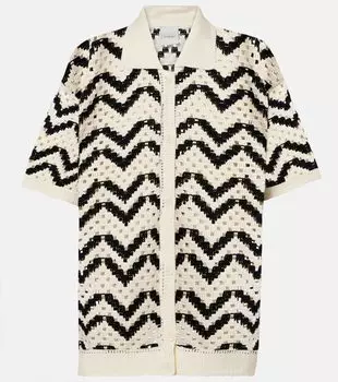 Анаис поло из хлопка с вязаными элементами Varley, Birch