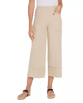 Аналия Широкие джинсы из льняного денима в бежевом цвете Lyss, коричневый/бежевый