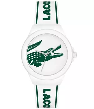Аналоговые часы Lacoste унисекс Neocroc с белым силиконовым ремешком, белый