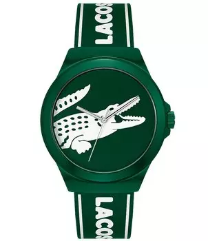 Аналоговые часы Lacoste унисекс Neocroc с зеленым силиконовым ремешком, зеленый