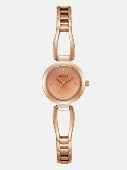 Аналоговые часы с вырезом на браслете цвета розового золота Guess Factory