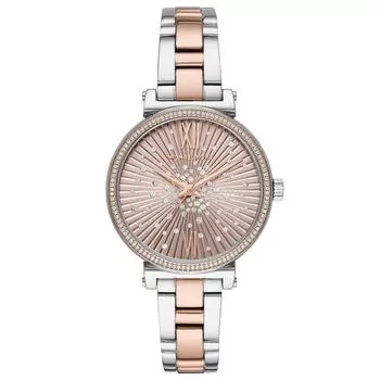 Аналоговые часы софи mk3972 с золотым циферблатом Michael Kors, серебряный
