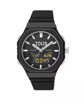 Аналоговые цифровые часы Bet с черным браслетом Tous, черный
