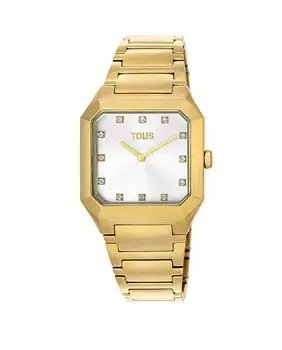 Аналоговые женские часы Karat Squared со стальным браслетом IPG золотого цвета Tous, золотой