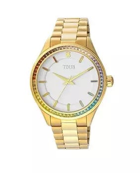 Аналоговые женские часы T-Shine со стальным браслетом золотого IP Tous, золотой