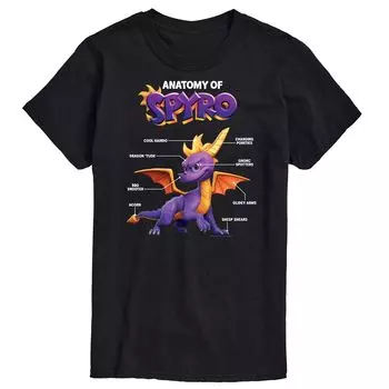 Анатомическая футболка Big & Tall Spyro Licensed Character, черный