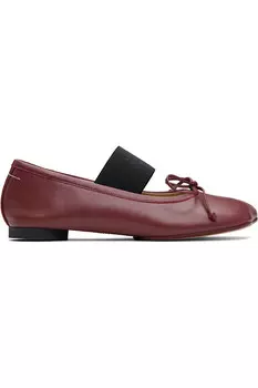 Анатомические балетки с нумерацией Mm6 Maison Margiela, цвет windsor wine