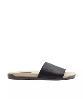 Анатомические мужские кожаные босоножки с открытым носком CASTELL MENORCA, черный